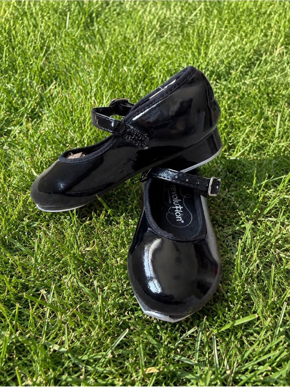 Revolution Tap Shoes Black Patent Mary Jane  Size 10